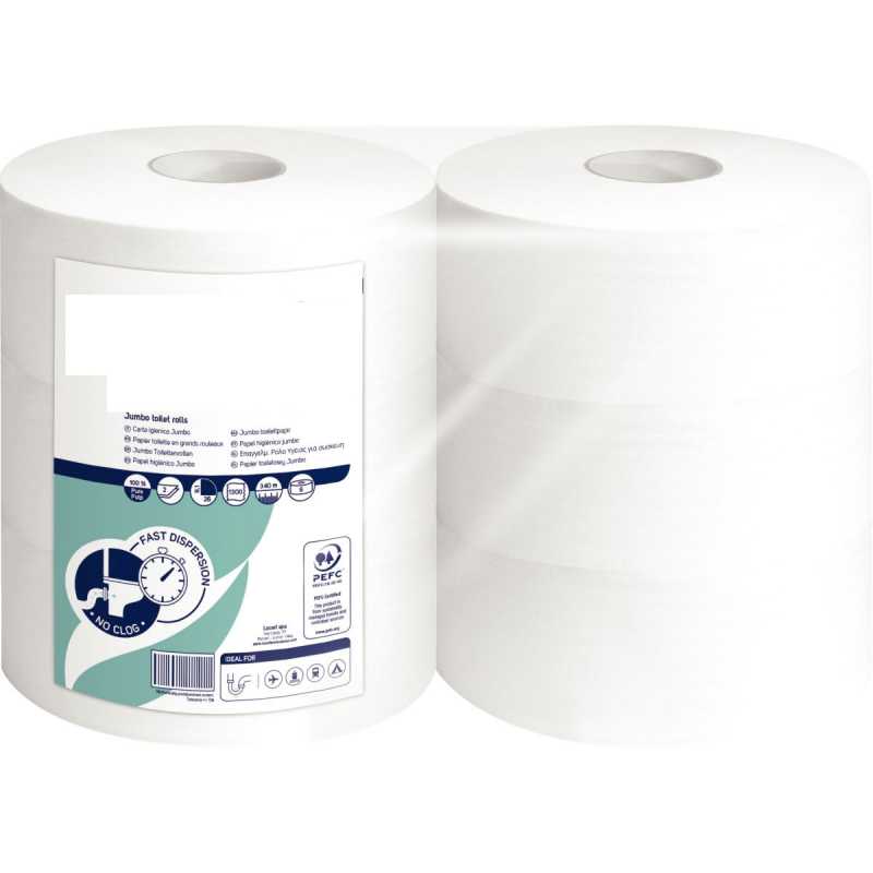 Voir la fiche produit Papier toilette hyginique ouate Mini Jumbo 12 rouleaux - PFI 3
