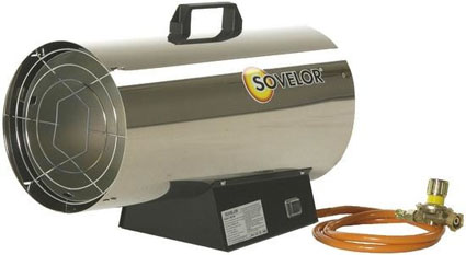 Voir la fiche produit Chauffages air puls mobiles au gaz propane  combustion directe GP35 Inox - SOVELOR