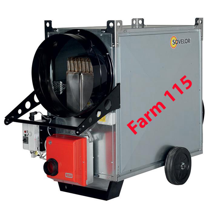 Voir la fiche produit Chauffage mobile air puls combustion indirecte Farm 115 Sovelor - SOVELOR