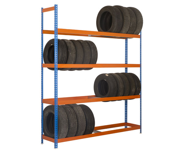 Voir la fiche produit Rack rayonnage pour garages stockage de pneus en kit 4 tagres mtal charge 1200 kilos - SIMON RACK