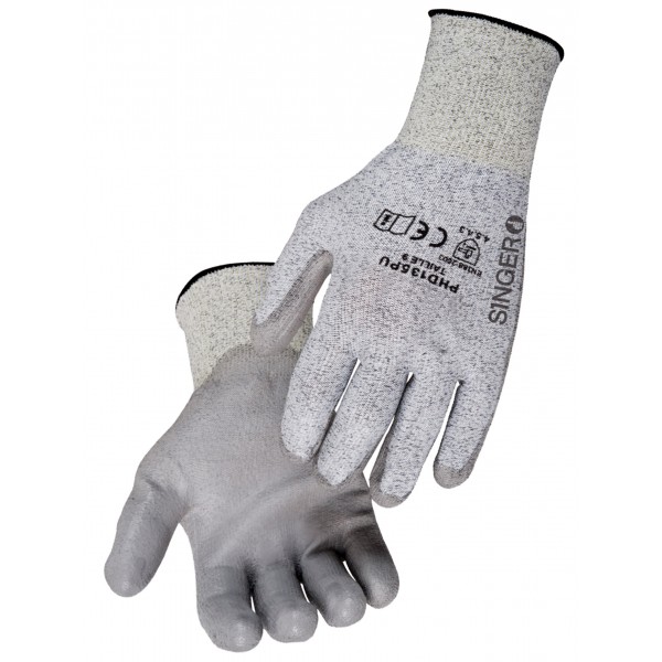 Gants anti-coupure TKV105 en fibre de Kevlar Jauge 10 enduit latex