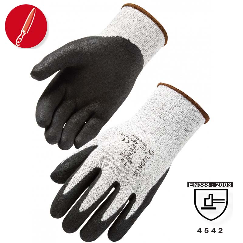 Gants anti-coupure enduction nitrile niveau 5- securistock