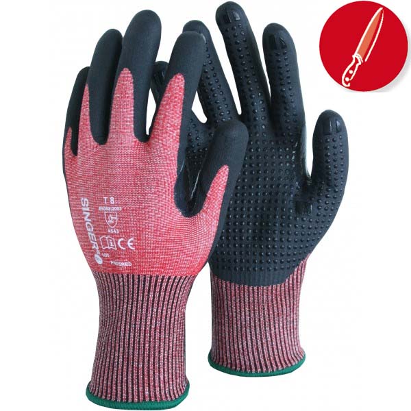 Gants de travail en nitrile avec dos aéré