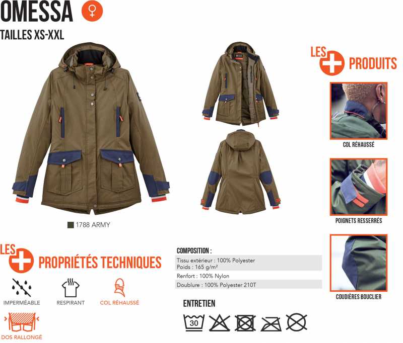 Voir la fiche produit Parka chaude femme Omessa - PARADE TM