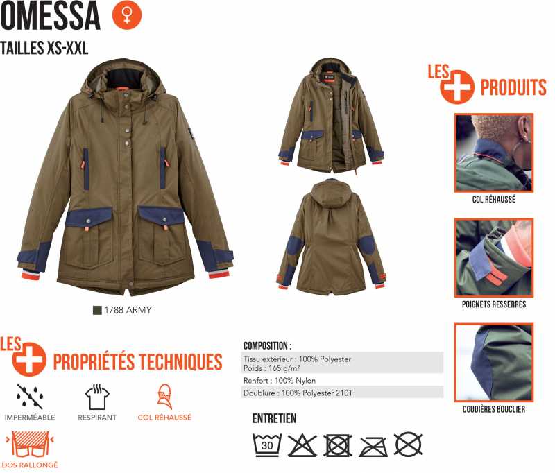 Voir la fiche produit Parka chaude femme Omessa - PARADE TM