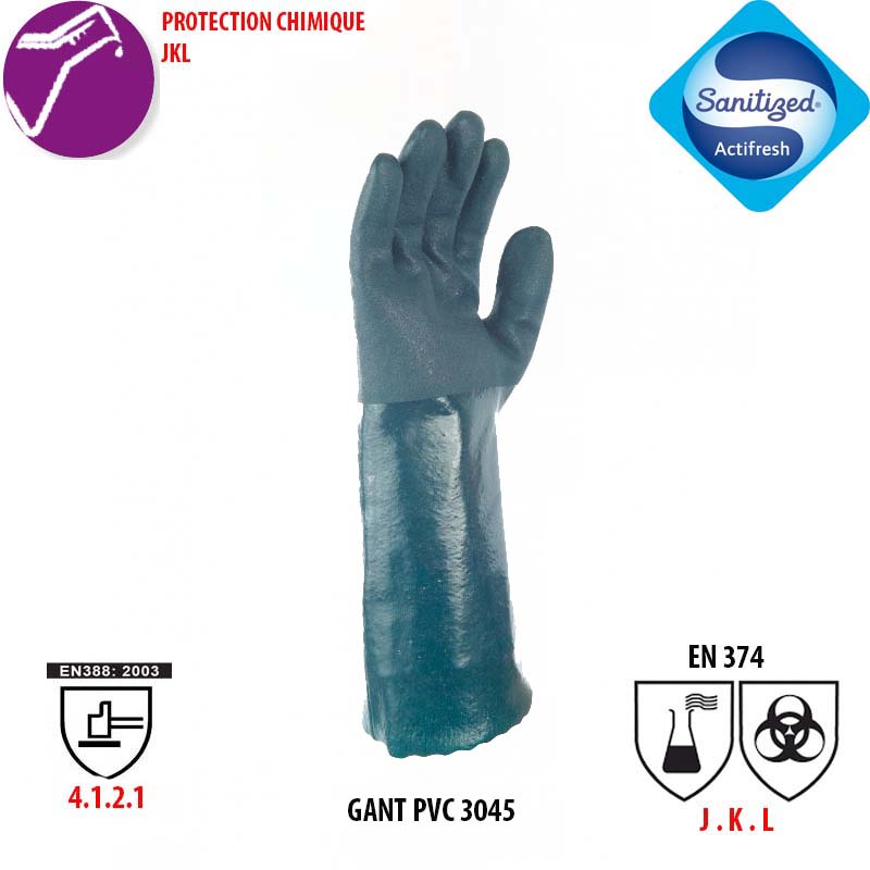 Gant protection chimique PVC3045
