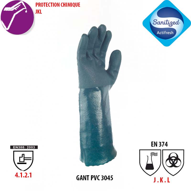 Voir la fiche produit Gants pvc enduit sur molleton, paume adhrise. PVC 304095 et 304595 - SINGER FRRES 2