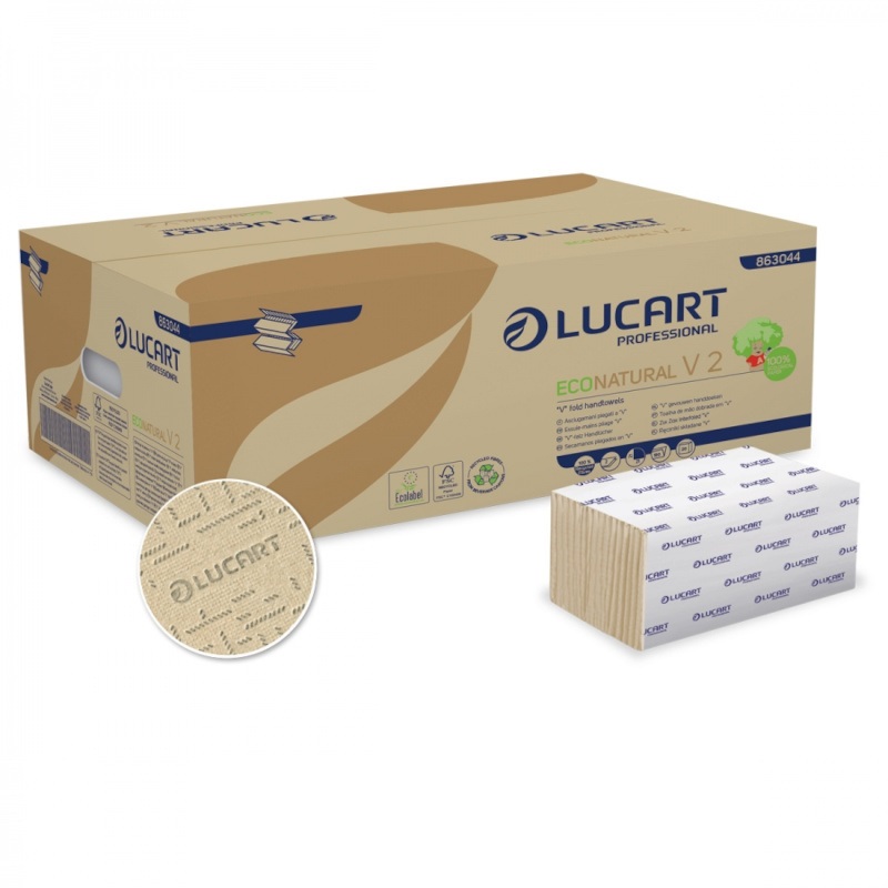 Voir la fiche produit Essuie mains enchevtre ouate recycle lisse colis de 3800 Formats - LUCART