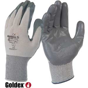 Voir la fiche produit Gant  NYM13NIG tricot une pice, enduction nitrile, jauge 13 manutention lgre et humide - GOLDEX