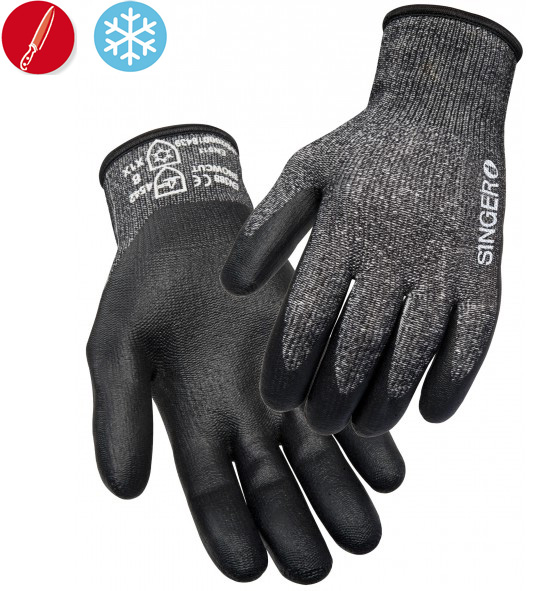 Gants cuir hydrofuge doublés molleton anti froid (la paire)