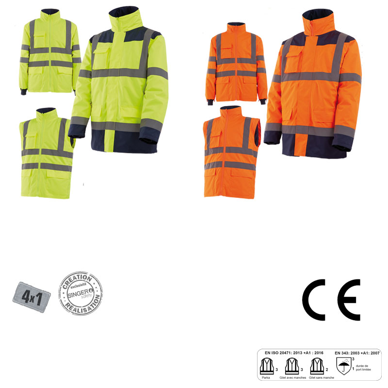 Voir la fiche produit Vtement de signalisation haute visibilit Jaune et Orange PIAMA - PIAMO - SINGER FRRES 2