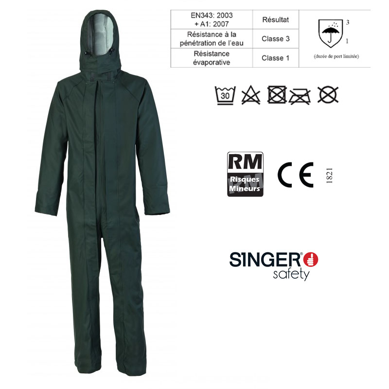 Voir la fiche produit Combinaison de pluie en PU souple - SINGER FRRES 2