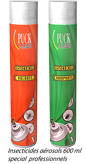 Voir la fiche produit Insecticides rampants et volants arosols 600 ml PUCK - PUCK