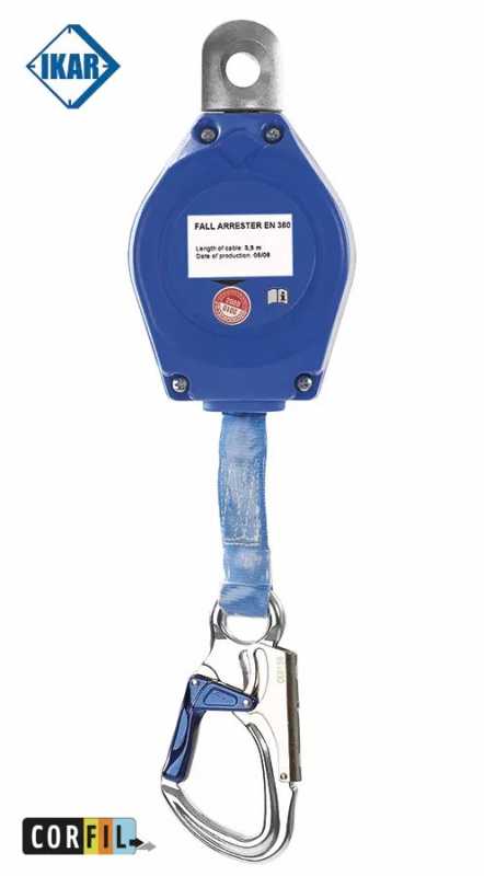 Voir la fiche produit Antichute  rappel automatique avec enrouleur  sangle 6 mtres - CORFIL