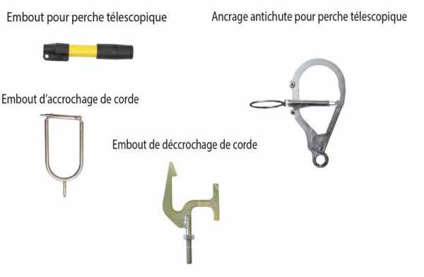 Voir la fiche produit Embouts de suspension, accrochage et dcrochage pour perche tlescopique - CORFIL