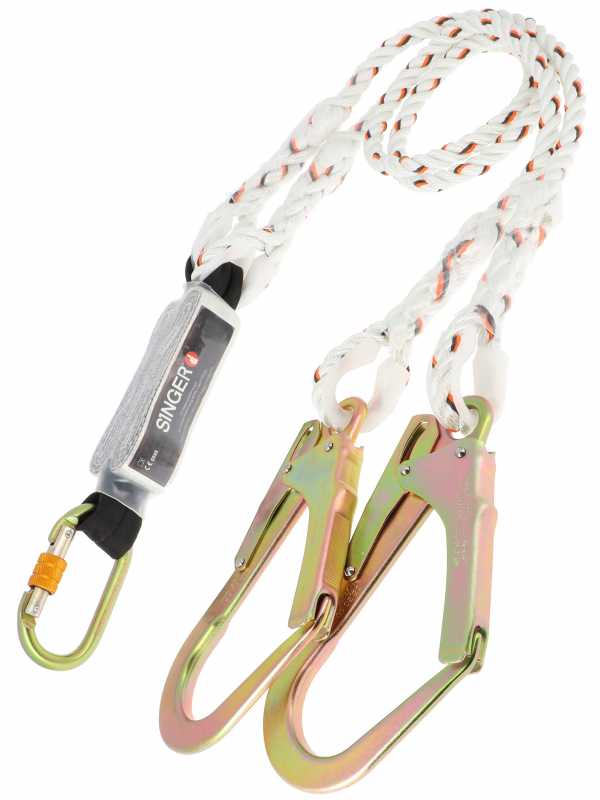 Voir la fiche produit Longes antichute Twinpro fourches en drisse avec 3 mousquetons - SINGER FRRES 2