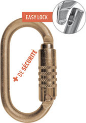 Voir la fiche produit Mousqueton acier ovale Triple verrouillage automatique - CORFIL