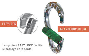 Voir la fiche produit Mousqueton alu HMS Grande ouverture - CORFIL