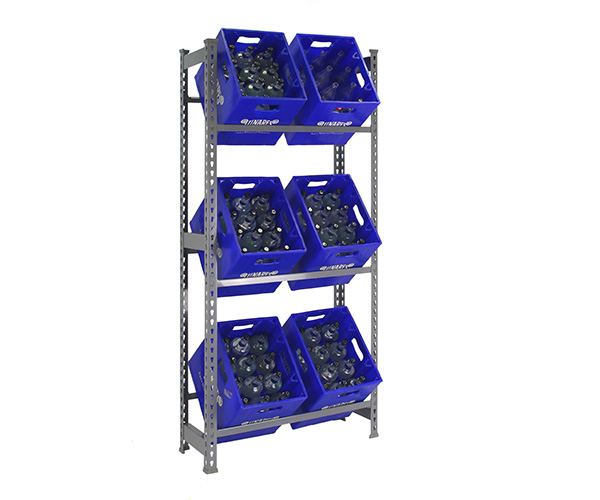 Voir la fiche produit Rayonnage lger mtallique en Kit pour casiers bouteilles - SIMON RACK