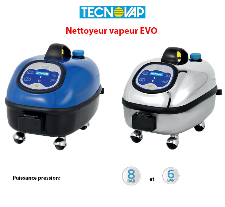 Voir la fiche produit Nettoyeur Vapeur inox et peint Tecnovap Evo - TECHNOVAP