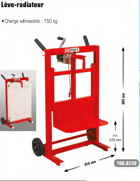 Voir la fiche produit Diable gerbeur lve radiateur - KS TOOLS