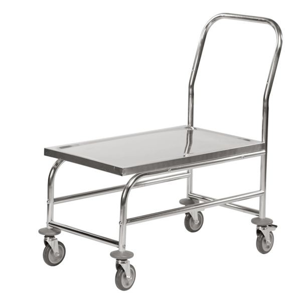 Voir la fiche produit Chariot inox, dossier fixe, plateau rhauss - MANUEST CONCEPT