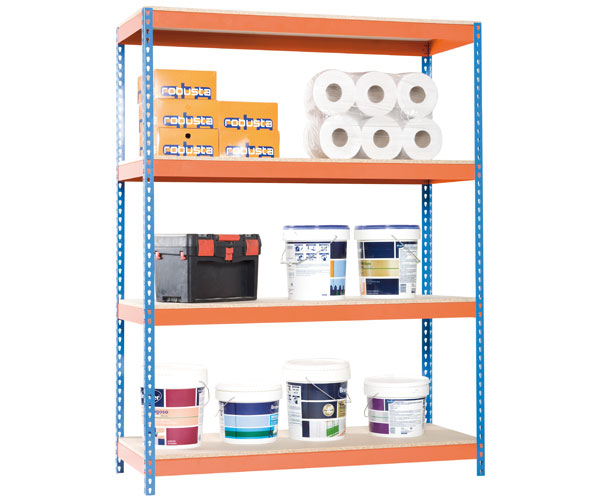 Voir la fiche produit Rack rayonnage mi-lourd Kit Eco Forte Chipboard 4 tagres bois charge 2000 kilos - SIMON RACK