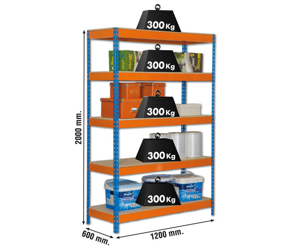 Etagère rayonnage d'atelier 2000 Kg