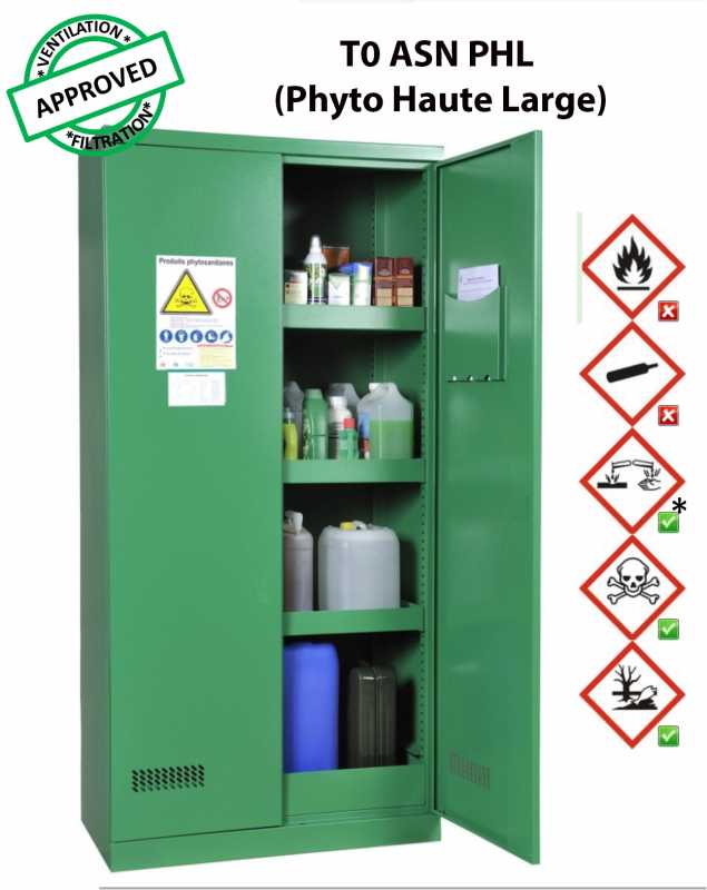 Voir la fiche produit Armoire de sret pour produits phytosanitaires T0 ASN PHL - CYLTEC