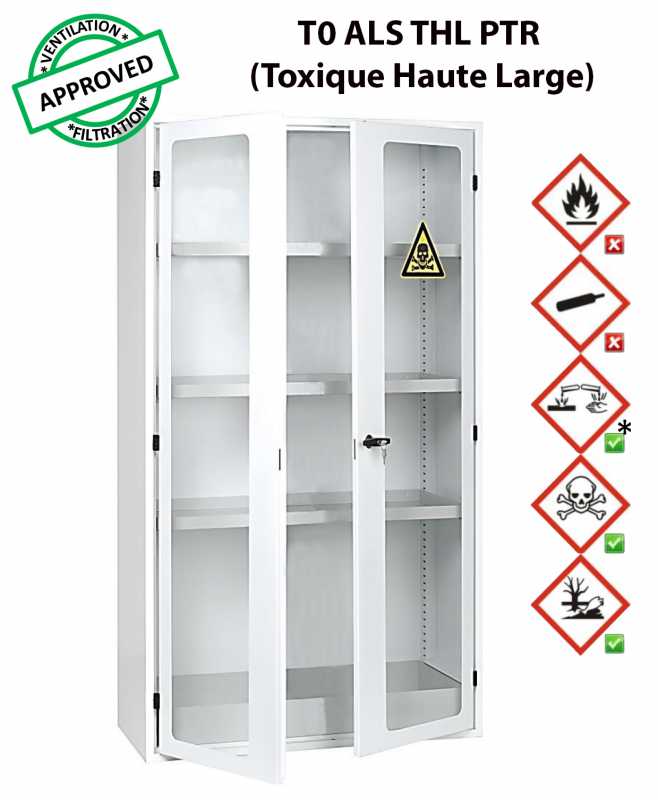 Voir la fiche produit Armoire de sret pour produits toxiques T0 ALSTHLPTR - CYLTEC