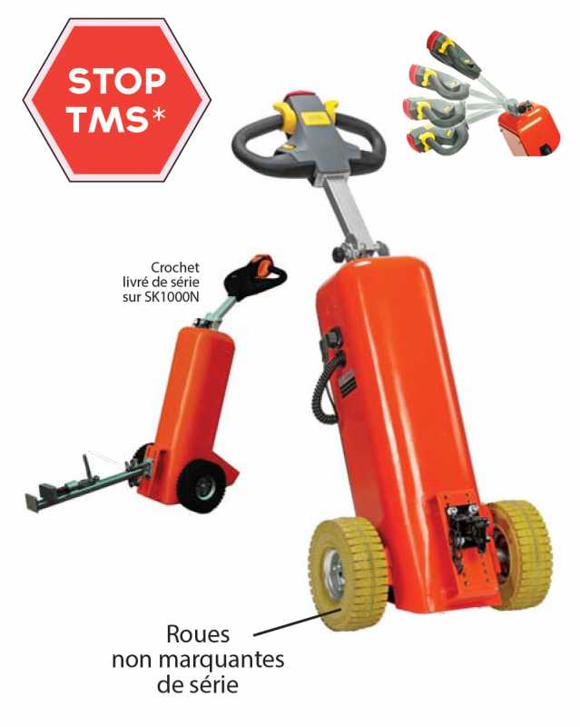 Voir la fiche produit Timon pousseur-tracteur électrique pour chariots SK N - STOCKMAN