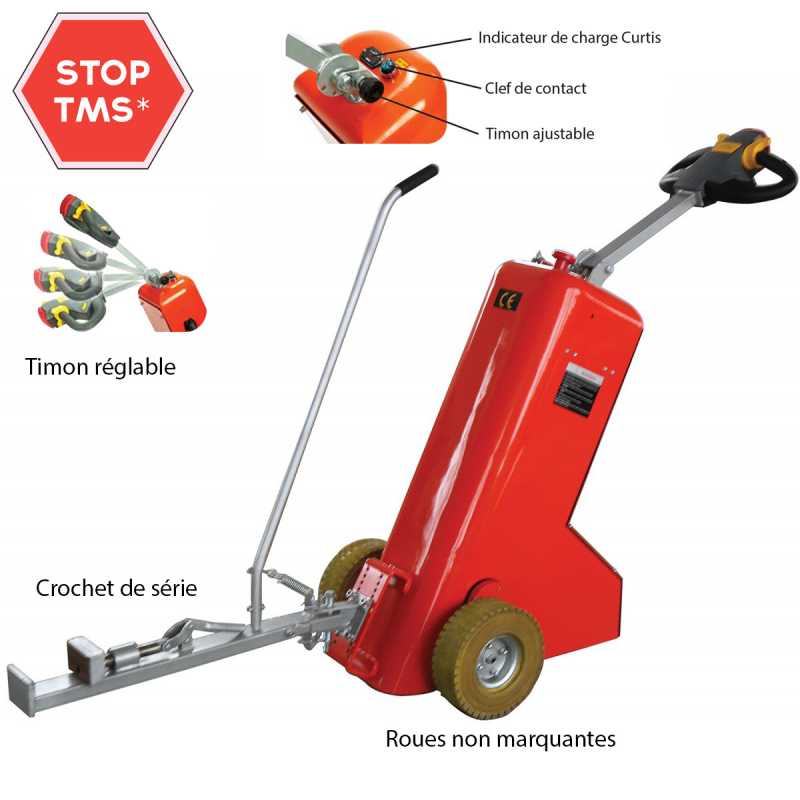 Voir la fiche produit Timon pousseur-tracteur lectrique pour chariots SK1500N - STOCKMAN
