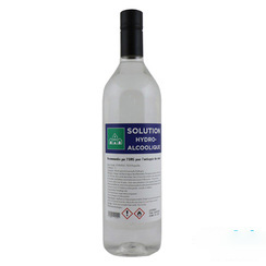 Voir la fiche produit Solution Hydroalcoolique formulation OMS pour les mains - bouteille de 1 Litre - PFI 3