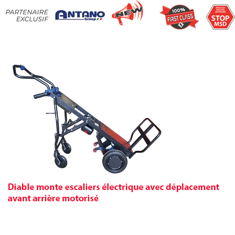 Voir la fiche produit Diable monte escaliers lectrique acier avec traction lectrique 130 kilos Donkey Light XX - STOCKMAN