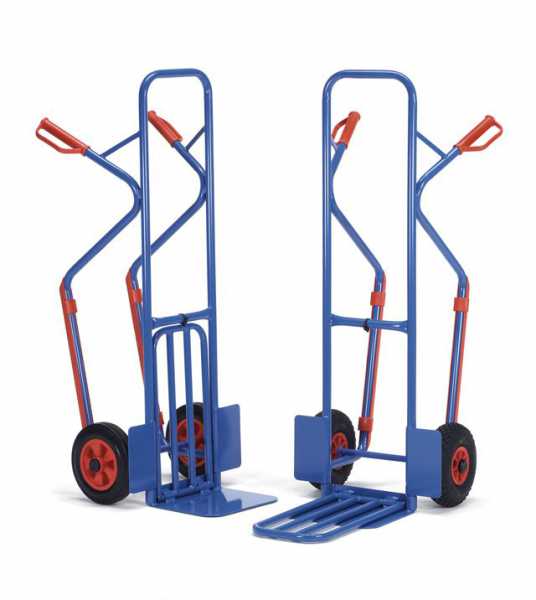 Voir la fiche produit Diable de manutention K1331L-K1331V acier  bavette rabattable charge 300 kilos - FETRA