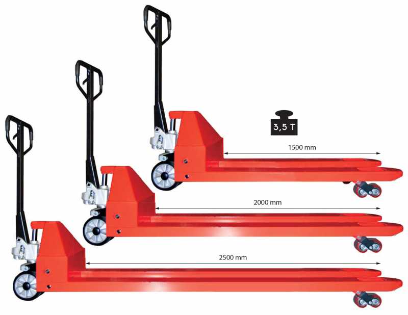 Voir la fiche produit Transpalette manuel 3500 kilos, fourches longues ACL35 - STOCKMAN